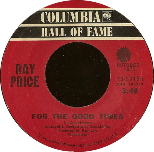 Ray Price – For The Good Times / I Won't Mention It Again